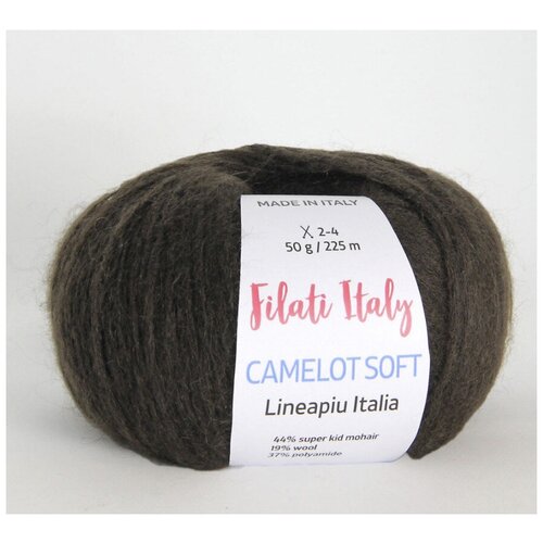 Пряжа для вязания Lineapiu CAMELOT SOFT(44% супер КИД мохер, 19% шерсть, 37% полиамид) Италия