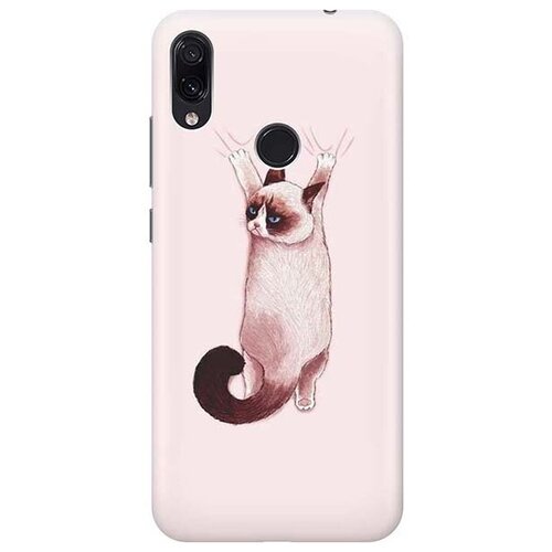 фото Ультратонкий силиконовый чехол-накладка для xiaomi redmi note 7 / note 7 pro с принтом "недовольный кот" gosso