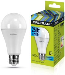 Лампочка Ergolux E27 25W 220V 4500K 2400Lm LED-A65-25W-E27-4K 14236