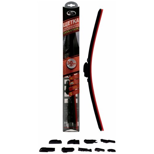 Бескаркасная щетка стеклоочистителя AV-250 33см/13 премиум 7 адаптеров AUTOVIRAZH NMV-AV001312