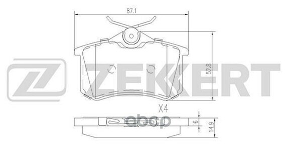 Колодки тормозные задние дисковые комплект AUDI/VW / PEUGEOT 307 / SEAT /FORD