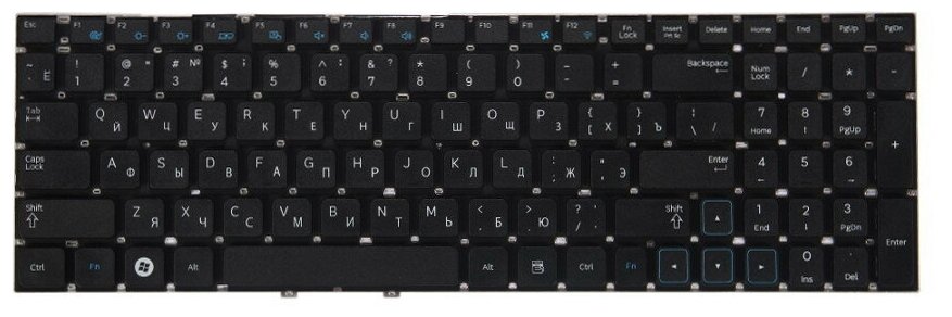 Клавиатура для Samsung NP300V5A NP300E5A NP300E5C NP305V5A NP300E5X 9ZN5QSN10R BA59-03182C черная
