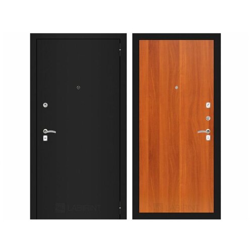 Входная дверь Лабиринт CLASSIC шагрень черная 05 - Итальянский орех входная металлическая дверь лабиринт классик черная шагрень 08 кристалл вуд