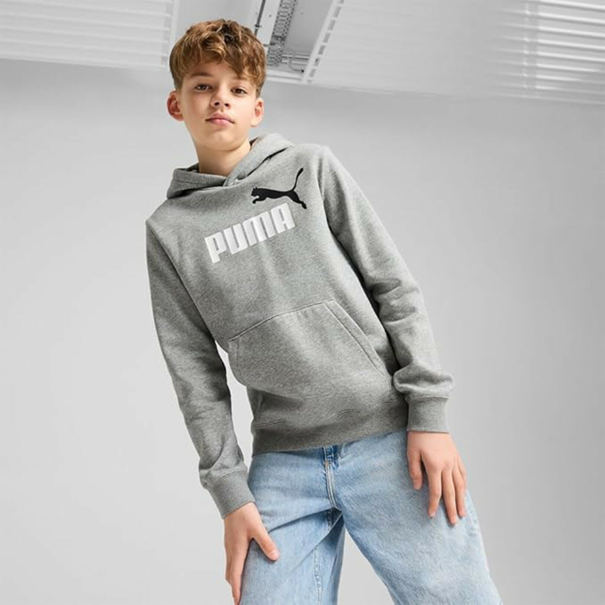 Худи PUMA ESSENTIALS 2 Colour No. 1 Logo, размер 152, серый — фото 1
