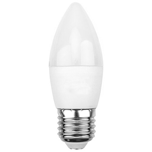 фото Лампа светодиодная rexant свеча, е27, 7,5 вт, 6500 к, холодный свет