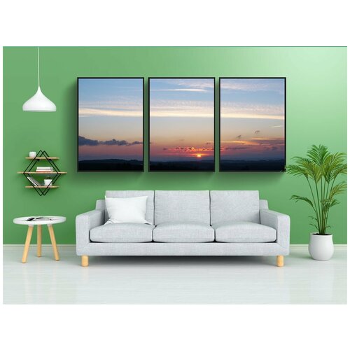 фото Набор модулных постеров для интерьера "hegau, природа, небеса" 60x90 см. в тубусе, без рамки lotsprints