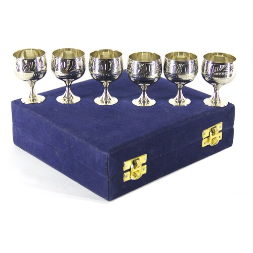 Набор рюмок на 30 мл. из латуни