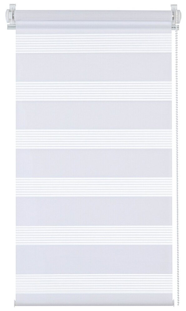 Рулонная штора день-ночь Decofest Бейс белый, 50 x 160 см