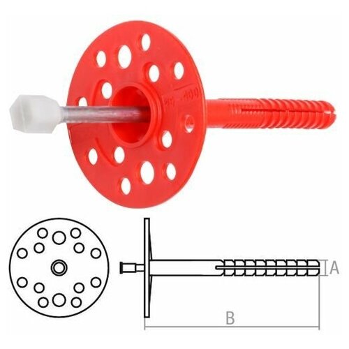 Дюбель для теплоизоляции 10х110 мм с металлич. гвоздем, термогол. (1000 шт в коробе) STARFIX (SMW3-54100-1000)