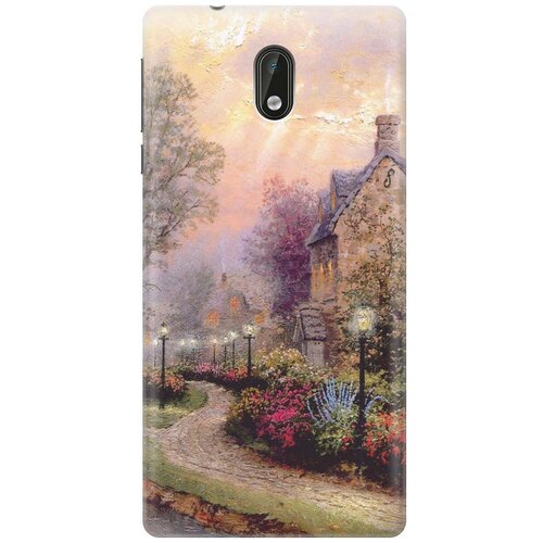 фото Re:pa накладка transparent для nokia 3 с принтом "сиреневый вечер"