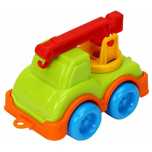 игрушка автовоз со стройплощадкой технок технок 3725938 Игрушка Автокран Мини ТехноК, подвижный кран, строительная техника, детская игрушка машинка, 10х6х6 см