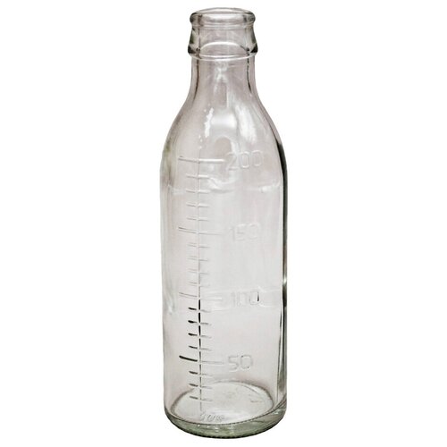 Бутылка стеклянная молочная 200 мл