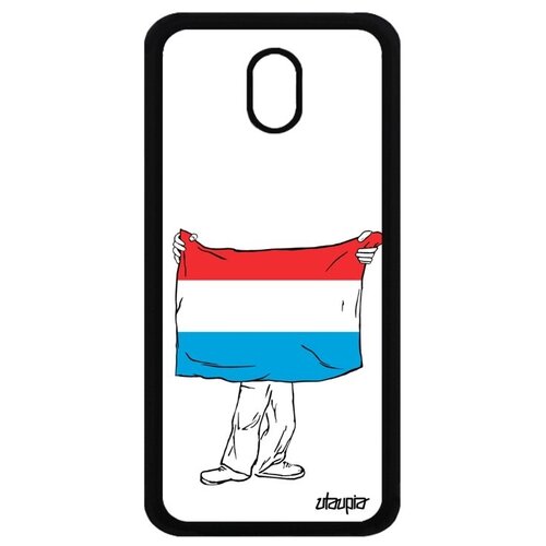 фото Противоударный чехол на // galaxy j5 2017 // "флаг люксембурга с руками" стиль государственный, utaupia, белый