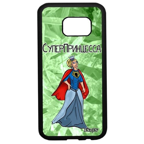 фото Защитный чехол на телефон // samsung galaxy s7 // "суперпринцесса" шутка супергерой, utaupia, светло-зеленый