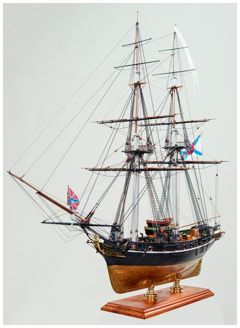 Сборная модель корабля, Бриг Меркурий, М.1:72, Россия
