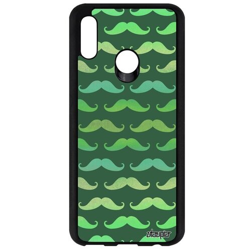фото Красивый чехол на смартфон // huawei p smart 2019 // "усы" дизайн мистер, utaupia, зеленый
