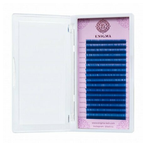Цветные ресницы М 0.10 (микс) 6-13 мм "Blue" 16 линий Enigma