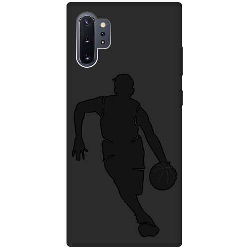 Матовый чехол Basketball для Samsung Galaxy Note 10+ / Самсунг Ноут 10+ с эффектом блика черный матовый чехол hockey для samsung galaxy note 10 самсунг ноут 10 с эффектом блика черный