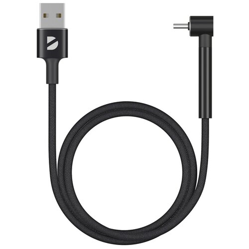 Дата-кабель Stand USB - USB-C, подставка, алюминий, 1м, черный, Deppa 72295