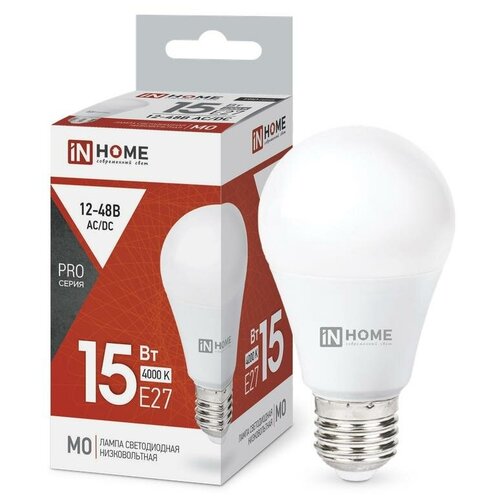 Лампа светодиодная низковольтная LED-MO-PRO 15Вт 12-48В Е27 4000К 1200лм | код.4690612036182 | IN HOME (70шт. в упак.)