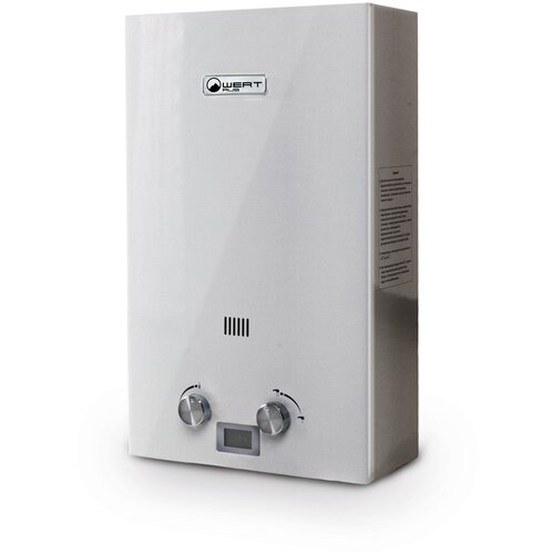 Проточный газовый водонагреватель WertRus 16E Silver, белый водонагреватель газовый проточный wertrus 10lc цвет белый