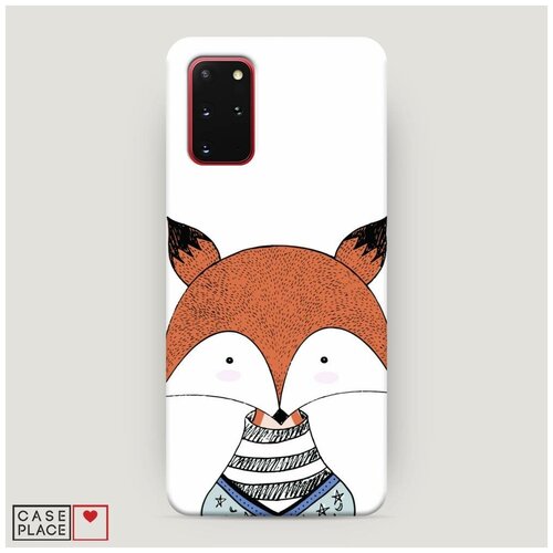 фото Чехол пластиковый samsung galaxy s20 plus лиса в модном свитере case place
