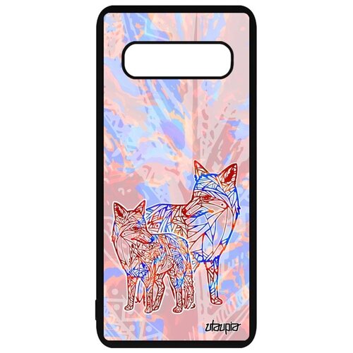 фото Стильный чехол на телефон // samsung galaxy s10 // "лиса" лисенок лисица, utaupia, розовый