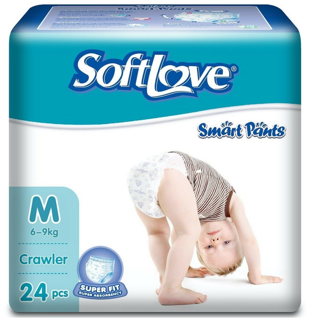 Подгузники-трусики Softlove Smart Pants, размер M, 6-9 кг, 24шт.