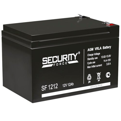 Аккумулятор Security Force SF 1212 свинцово кислотный аккумулятор general security gs 2 3 12 12 в 2 3 ач