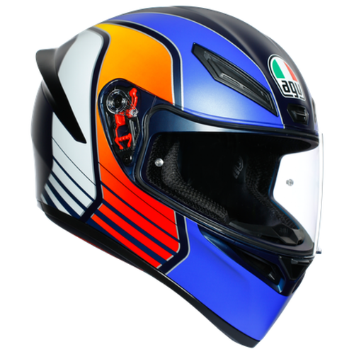 фото Шлем agv k-1 multi power matt dark blue/orange/white xxl