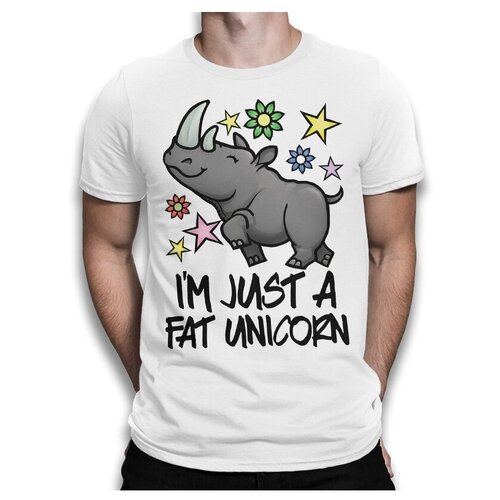 фото Футболка dream shirts 10087/10088 толстый единорог размер xl, белый