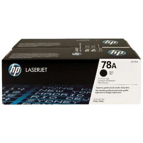 Картридж лазерный HP (CE278AF) LaserJet P1566/ 1606DN и др., №78А, комплект 2 шт., оригинальный, ресурс 2×2100 страниц