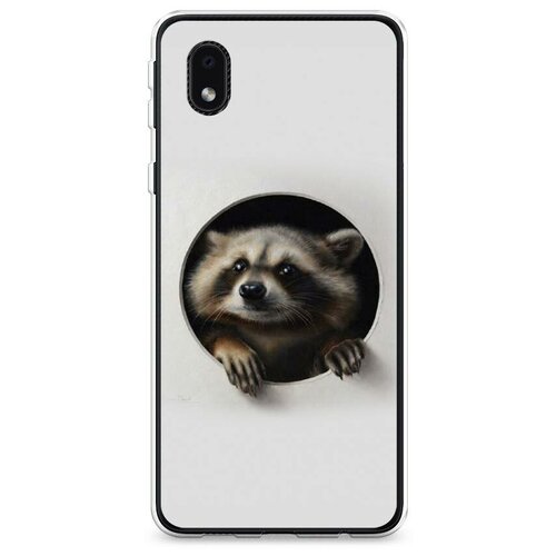 фото Силиконовый чехол "большеглазый енот" на samsung galaxy a01 core / самсунг галакси а01 core case place