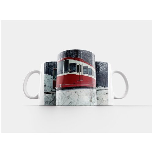 фото Кружка "канатная дорога, зубчатая железная дорога, зима" 320 мл lotsprints