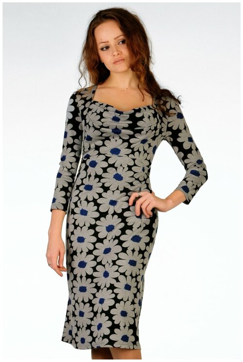 Платье SettyS Collection, повседневное, макси, размер 46, серый