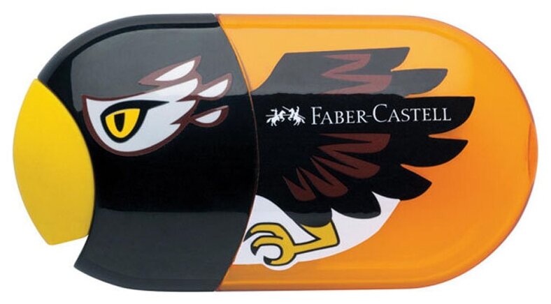Точилка с ластиком Faber-Castell Eagle, 2 отверстия, контейнер