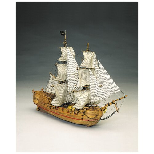 Сборная деревянная модель корабля фирмы Mantua (Италия), Пиратская бригантина Black Falcon, Масштаб 1:100, MA768