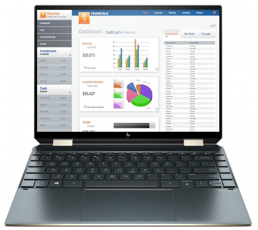 Ноутбук HP Spectre x360 14-ea0020ur 4L5S3EA Intel Core i7 1165G7 2800MHz1351920x128016GB512GB SSDDVD нетIntel Iris Xe GraphicsWi-FiBluetoothWindows 10 Home Blue