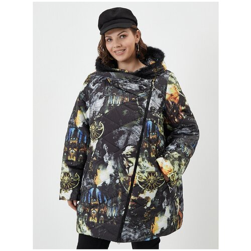 фото Куртка riches, размер 60, мультиколор