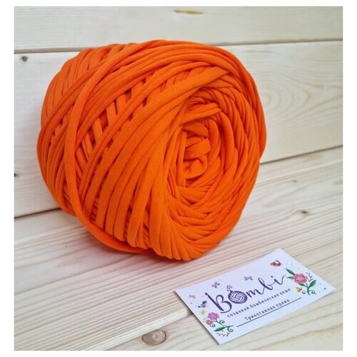Трикотажная пряжа Bombi, цвет Спелая тыква, Первичная, Изнаночная нарезка