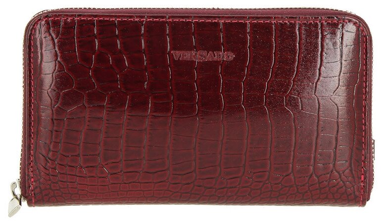 Женское кожаное портмоне Versado VD036 red croco 