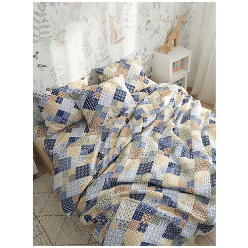 фото Постельное белье сказка "сад эльфа" 1,5-сп наволочка 70х70 см 2 шт простынь на резинке 90х200 см пододеяльник 145х215 см