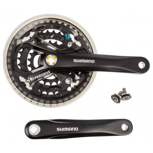 фото Шатуны для велосипеда shimano acera m361 175 мм квадрат, 42-/32/22t, защита, черный efcm361e222cl