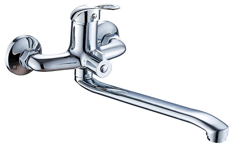 MN2215 Смеситель для ванны длинный излив переключатель в корпусе , хром