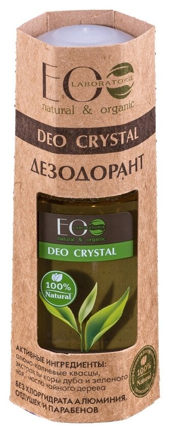 EO Laboratorie Дезодорант Deo Crystal Кора дуба и зеленый чай, ролик, флакон, 50 мл, 50 г, 1 шт.