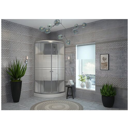 Душевая кабина EvaGold S003WL, низкий поддон, 100х100