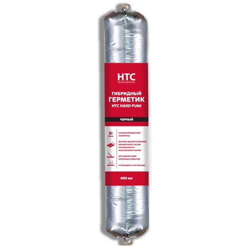 Герметик полиуретановый HTC Hard PU60 600мл черный герметик гибридный htc hard pu60 600 мл черный