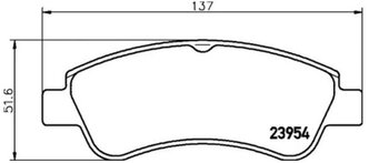 Дисковые тормозные колодки передние Mintex MDB 2283 для Opel, Citroen, DS Automobiles, Peugeot, VAUXHALL (4 шт.)