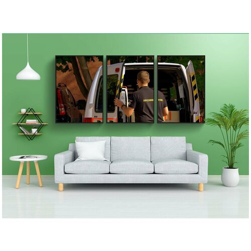 фото Набор модулных постеров для интерьера "спасатель, скорая помощь, медсестра" 60x90 см. в тубусе, без рамки lotsprints