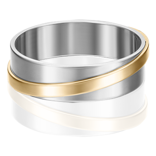 PLATINA jewelry Обручальное кольцо из комбинированного золота без камней 01-5282-00-000-1121-39, размер 16
